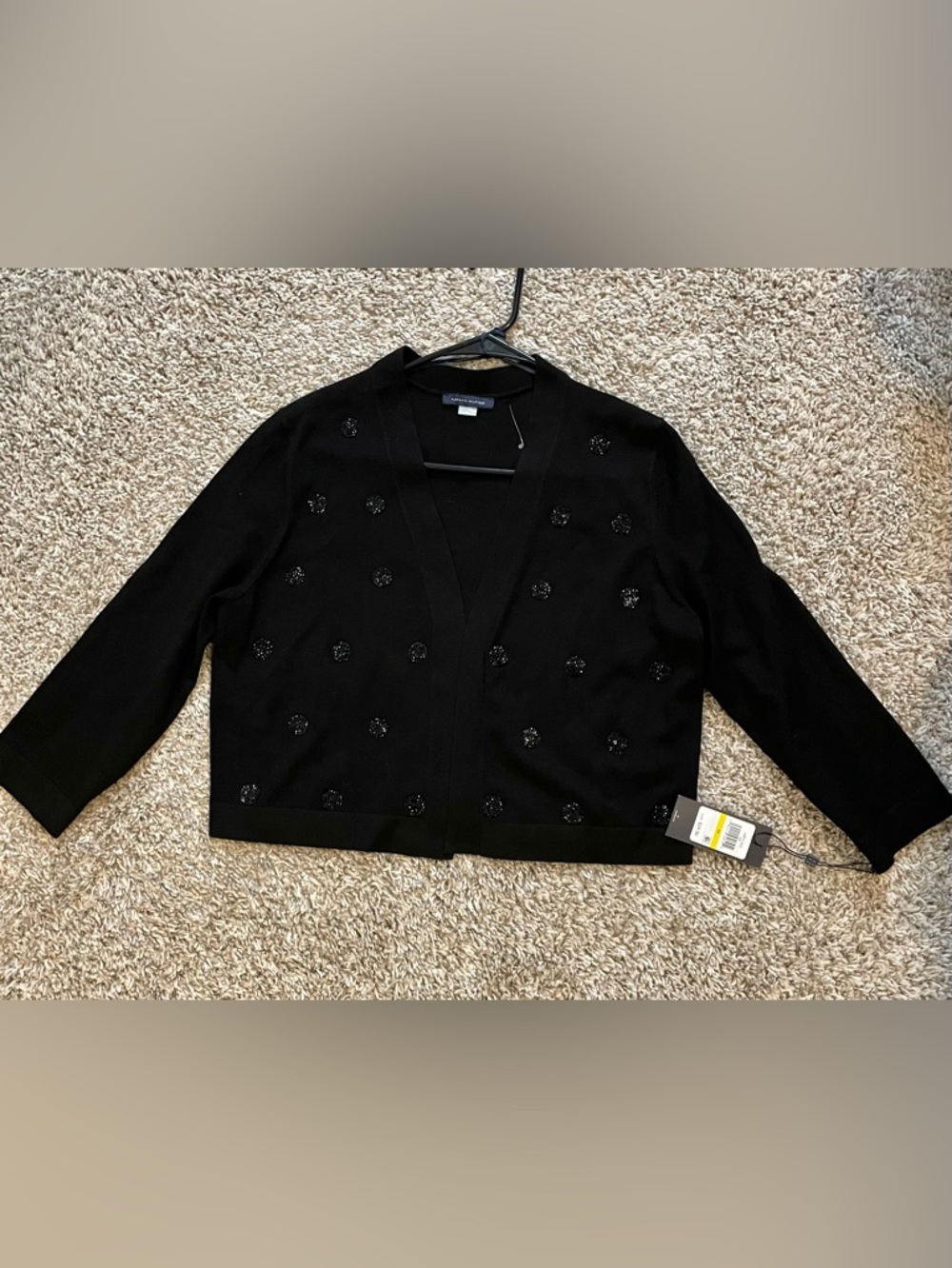Tommy Hilfiger Black Dot Open-Front Women's Shrug/Cardigan